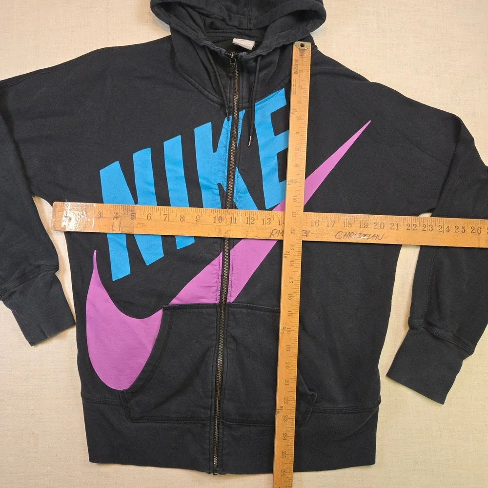 Nike Sportswear FullZip Hoodie XL Women Black Blue Purple Big Swoosh Logo Jacket
